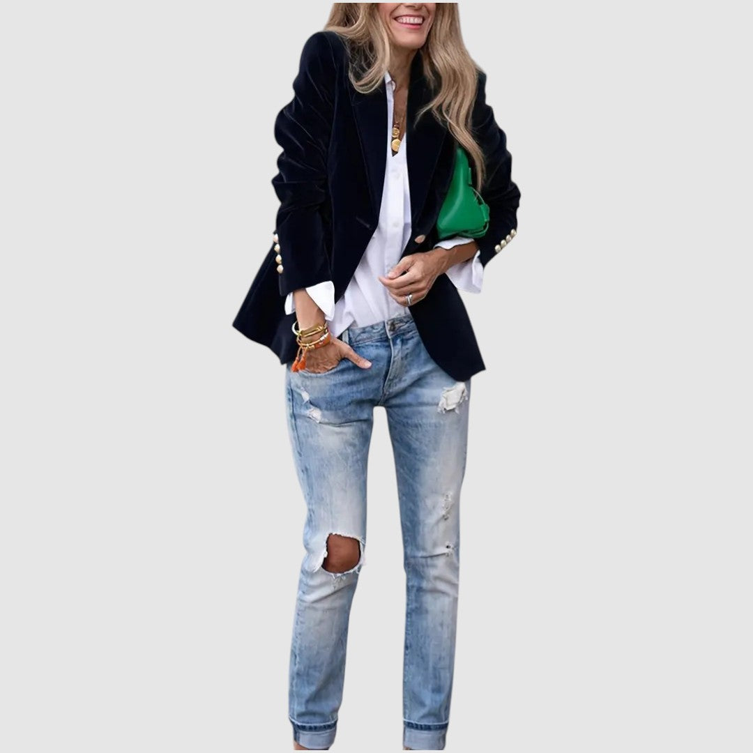 Natálie – Elegantná zamatová bunda