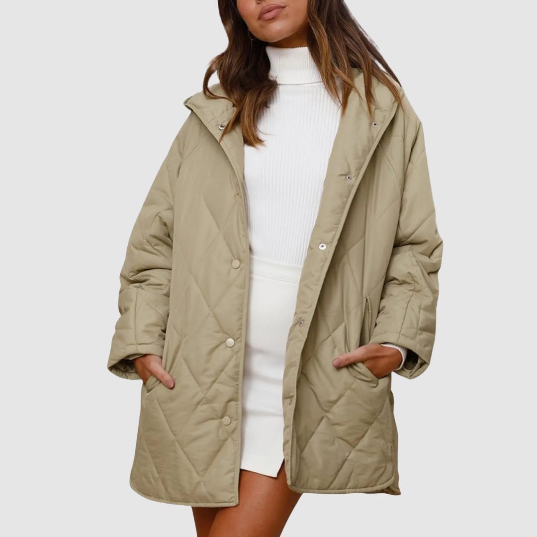 Kristýna – Oversize zimný kabát s kapucňou