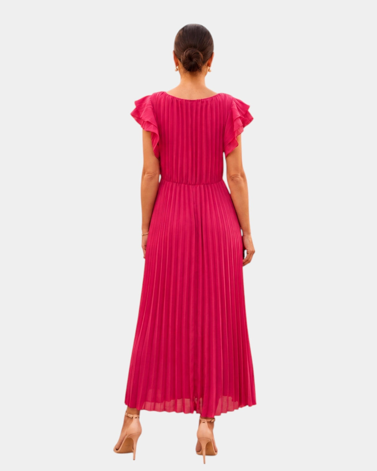 Wiam | Elegantné plisované maxi šaty