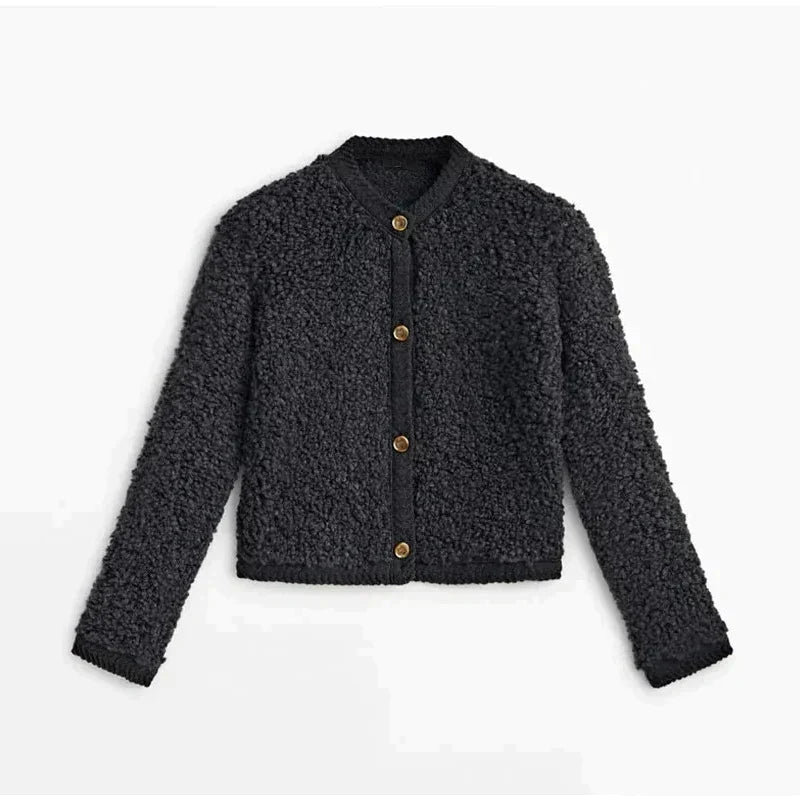 Veda | Elegantný trendy plyšový kabát