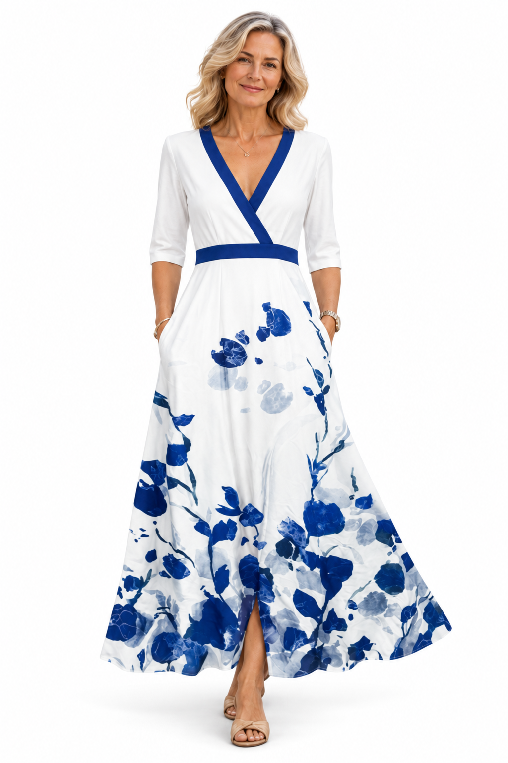 Amélie biele maxi šaty
